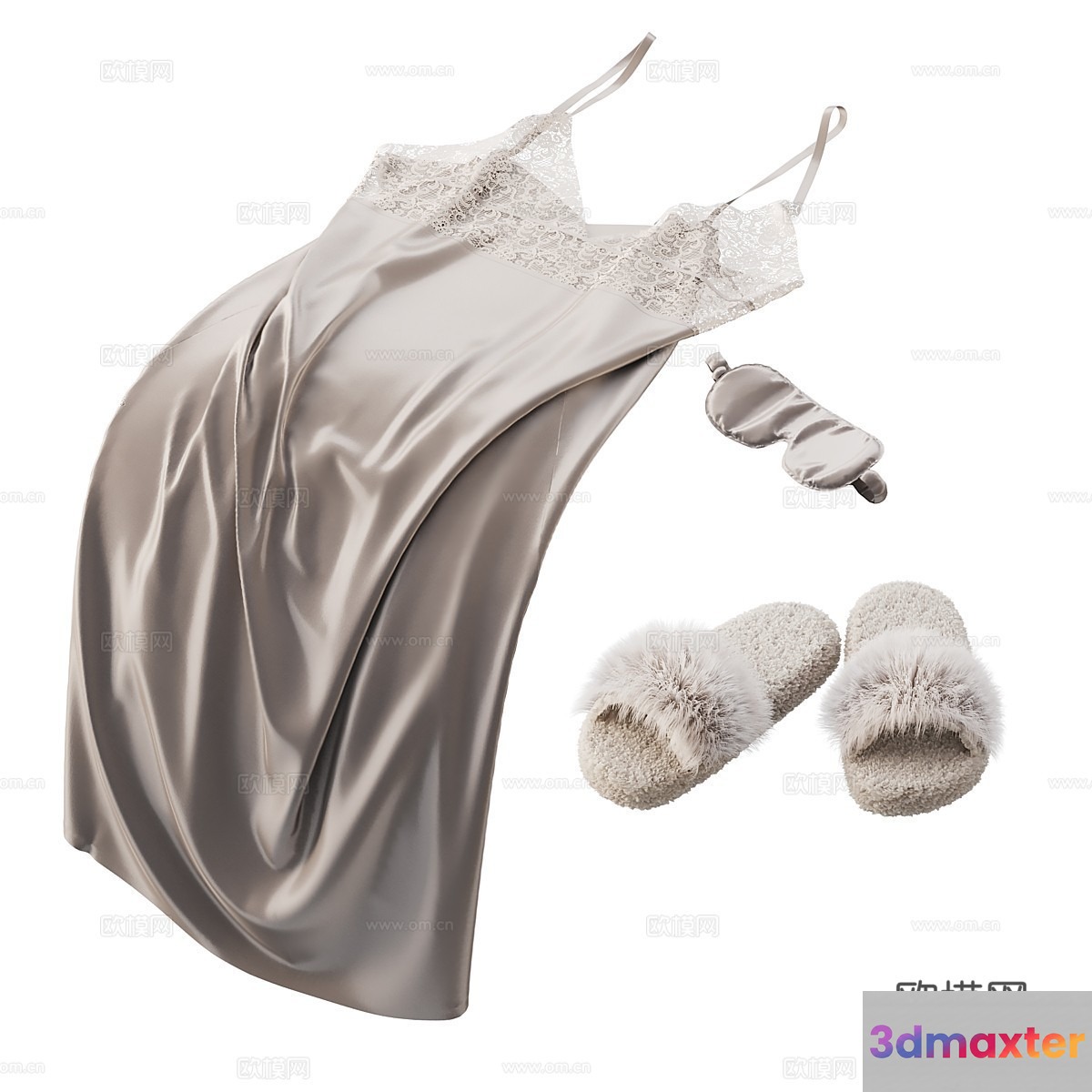 Cozy Slippers And Dress 3D Model - 787 - CORONA Render
