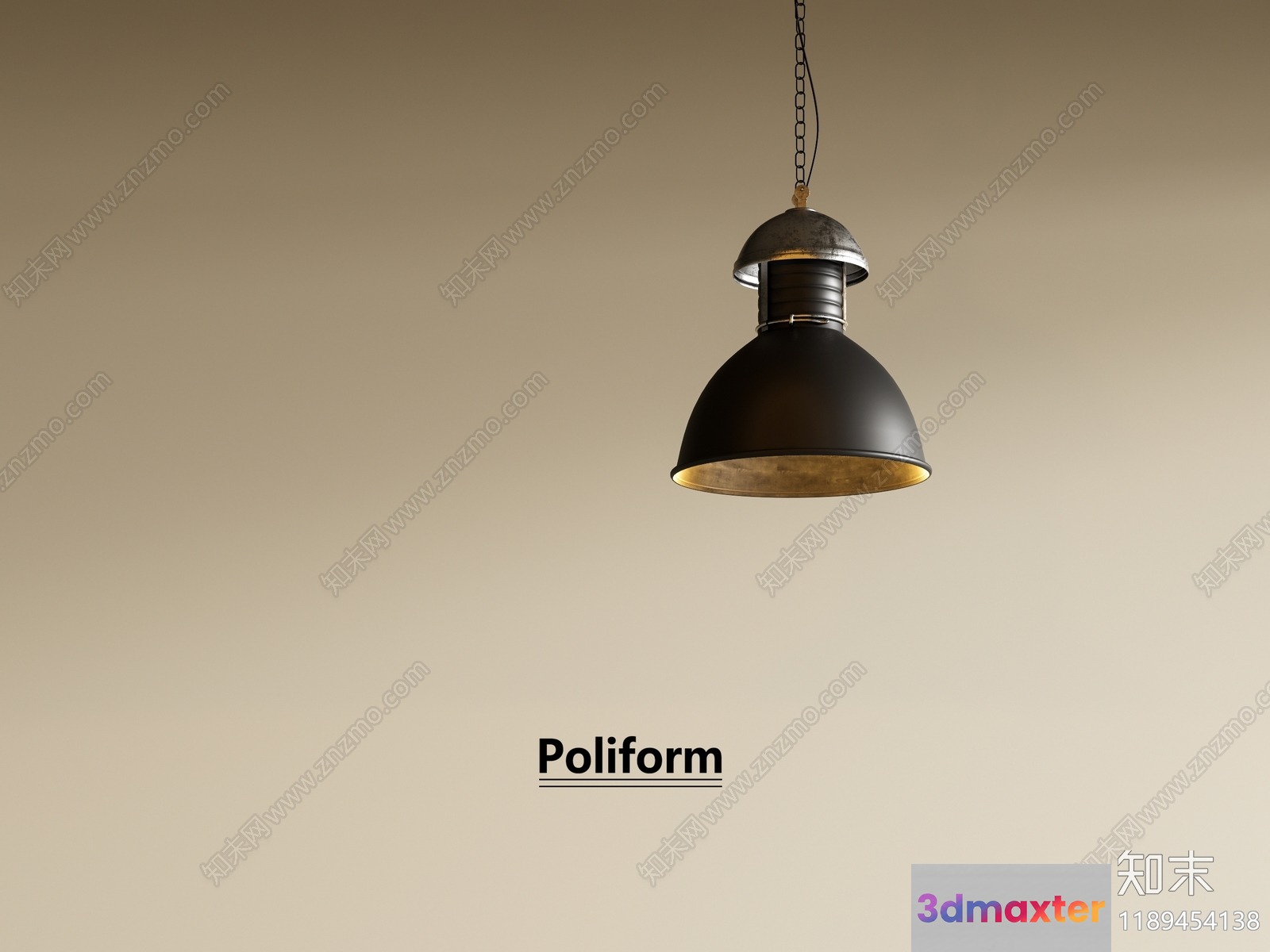 Gold Light Fixture 3D Model - 16724 - VRAY Render