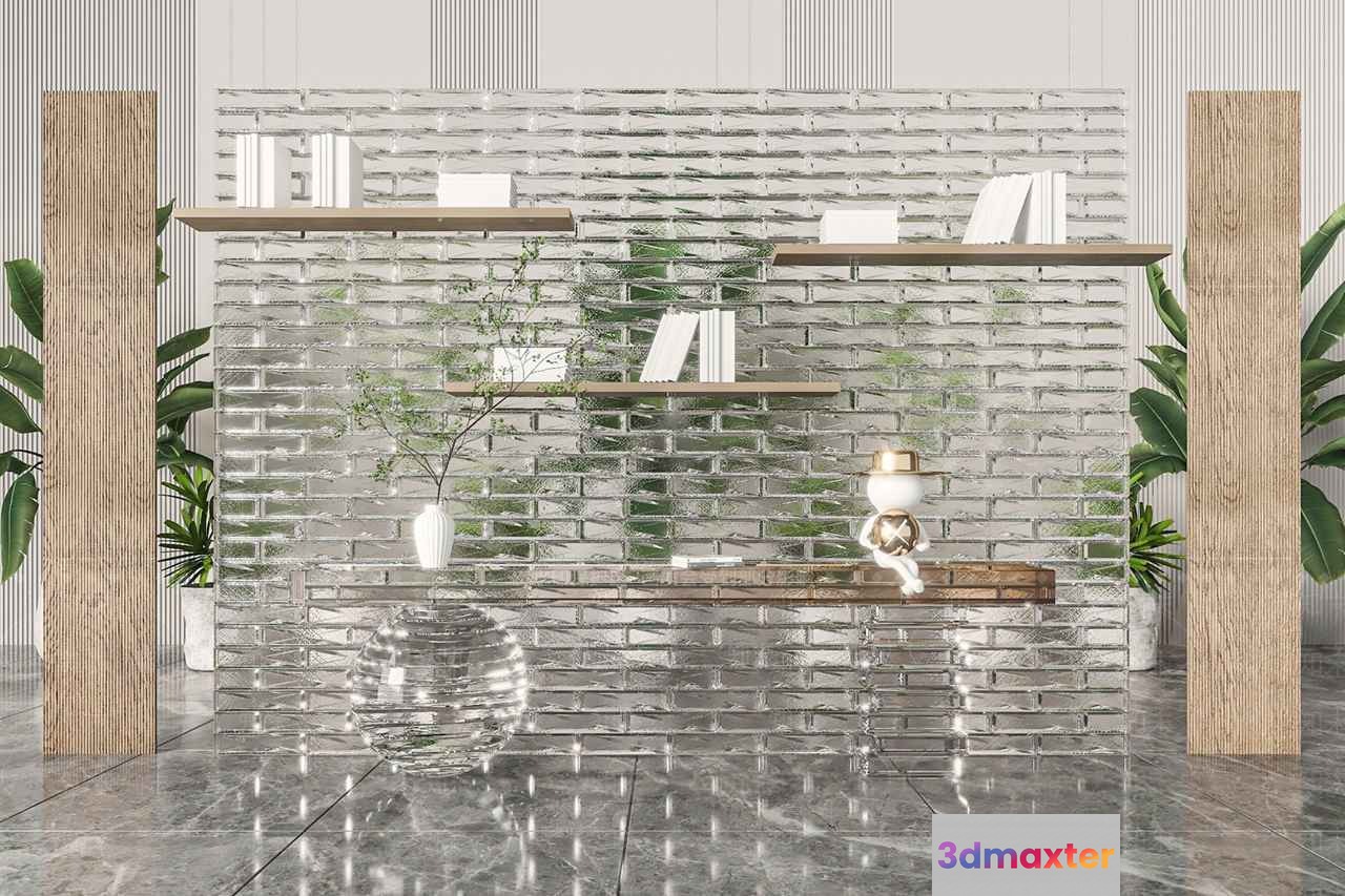 Modern Shelving Unit 3D Model - 7419 - VRAY Render