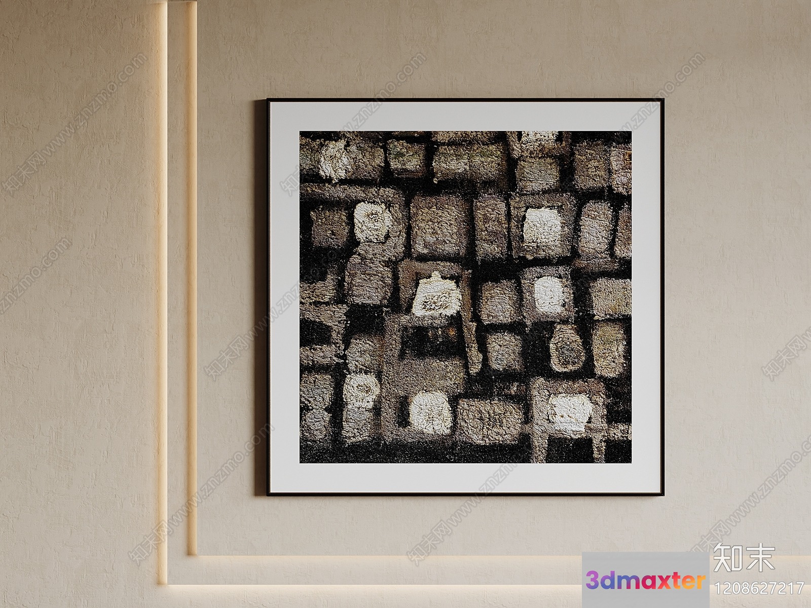 Modern Abstract Art Piece 3D Model - 2989 - VRAY Render