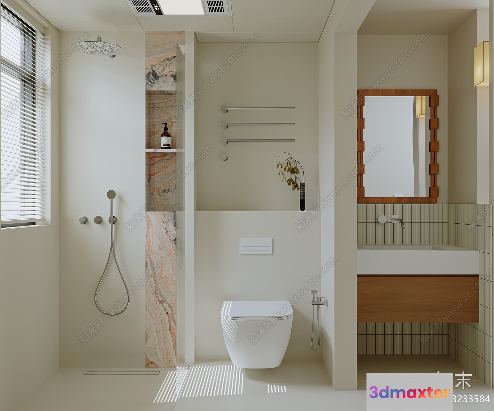 Modern Bathroom 3D Model - 3596 - VRAY Render