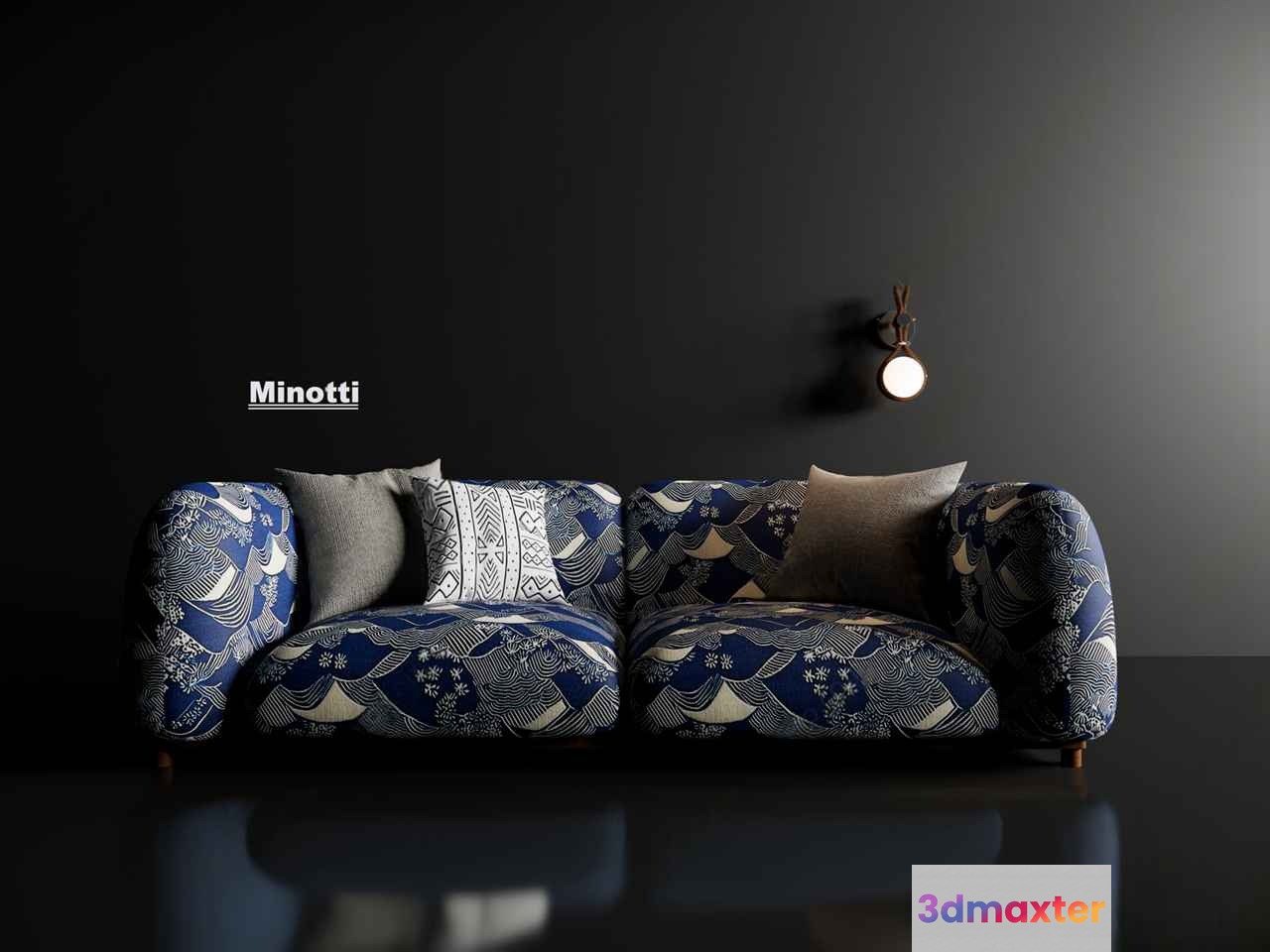 Modern Living Room 3D Model - 17925 - VRAY Render