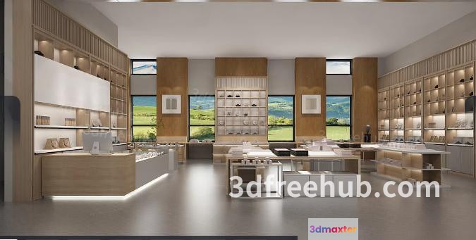 A Modern Office Space 3D Model - 23596 - VRAY Render
