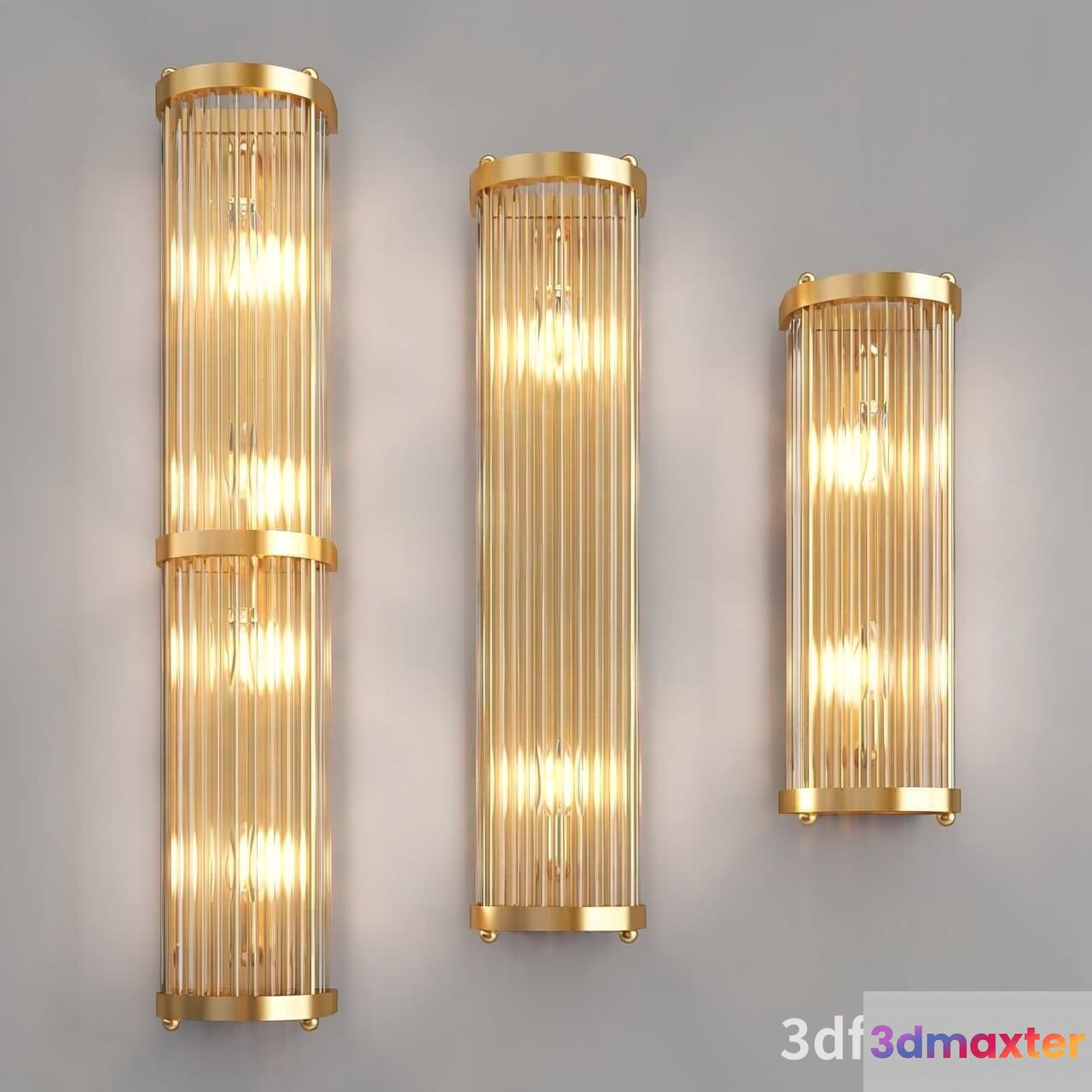 Gold Light Fixture 3D Model - 23551 - VRAY Render