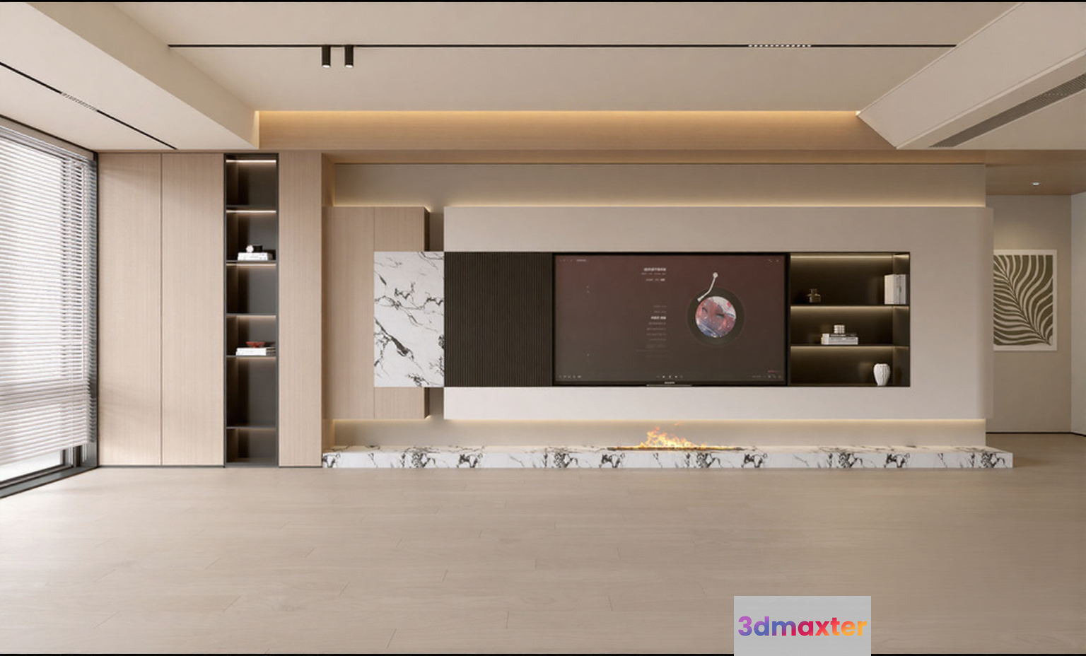 Modern Living Room 3D Model - 14916 - VRAY Render