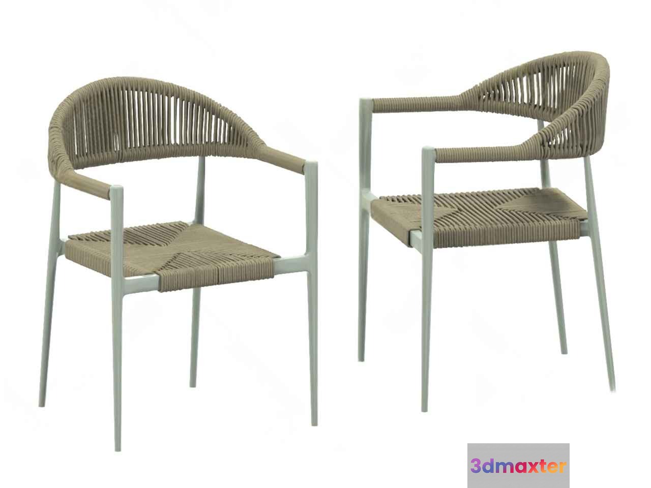 Modern Outdoor Chairs 3D Model - 15383 - VRAY Render