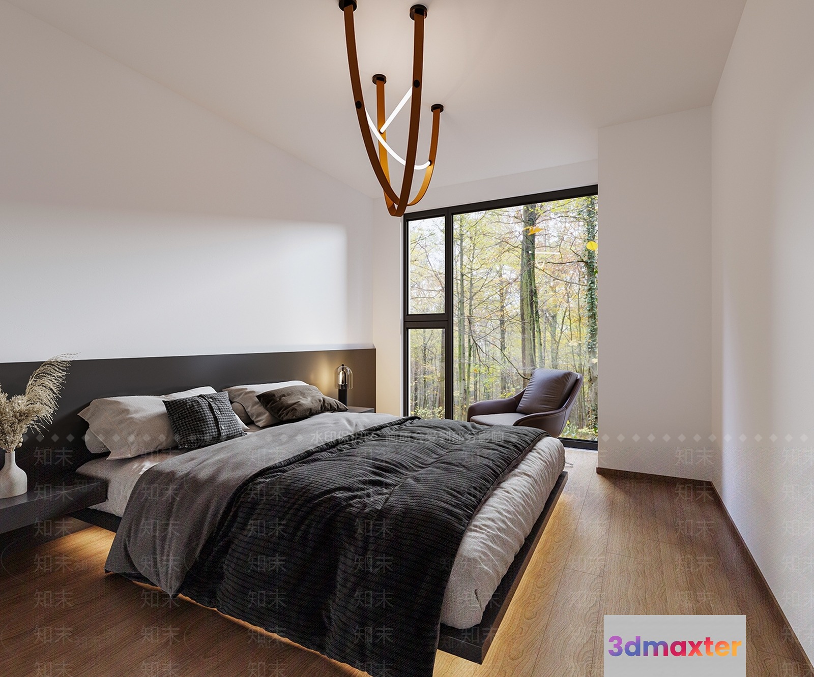 Modern Bedroom 3D Model - 1298 - VRAY Render