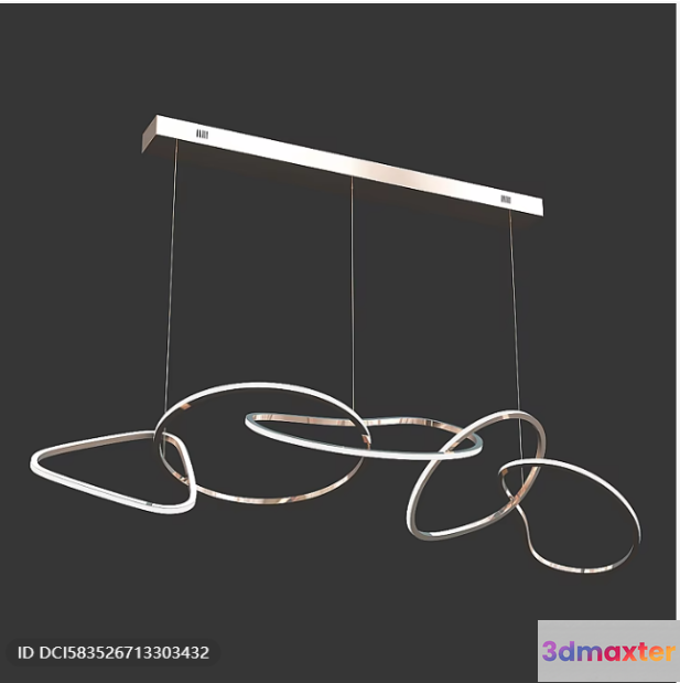 Gold Light Fixture 3D Model - 21943 - VRAY Render