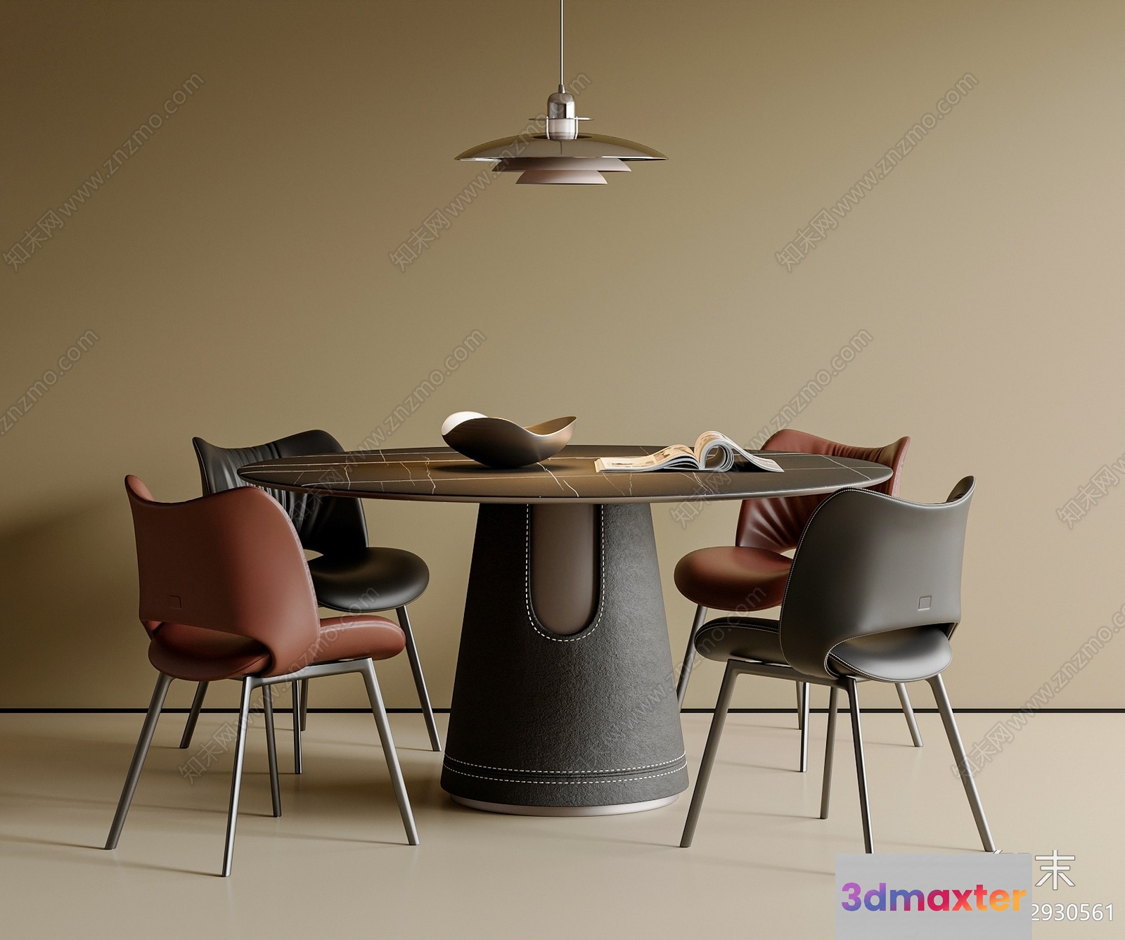Modern Dining Table 3D Model - 12949 - VRAY Render