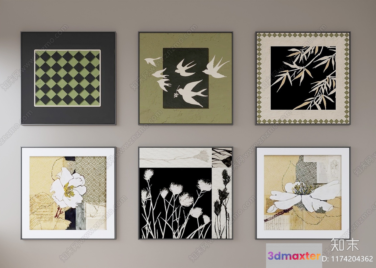 Modern Wall Art 3D Model - 14209 - CORONA Render