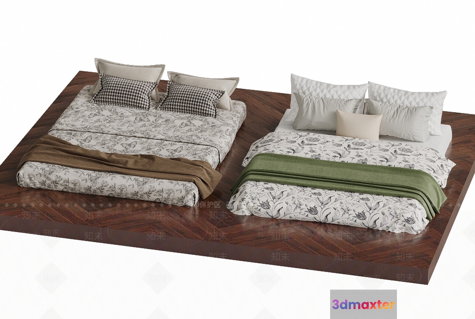 Cozy Bedroom Furniture 3D Model - 1632 - VRAY Render