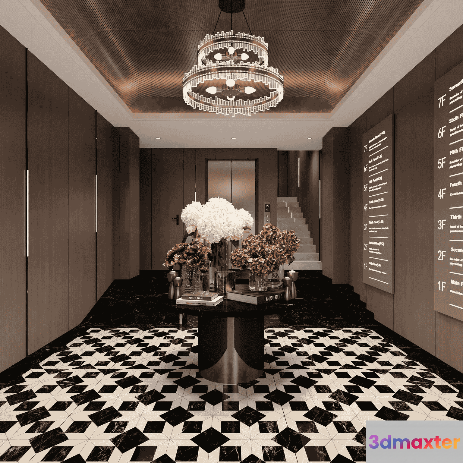 A Luxurious Entryway 3D Model - 23687 - VRAY Render