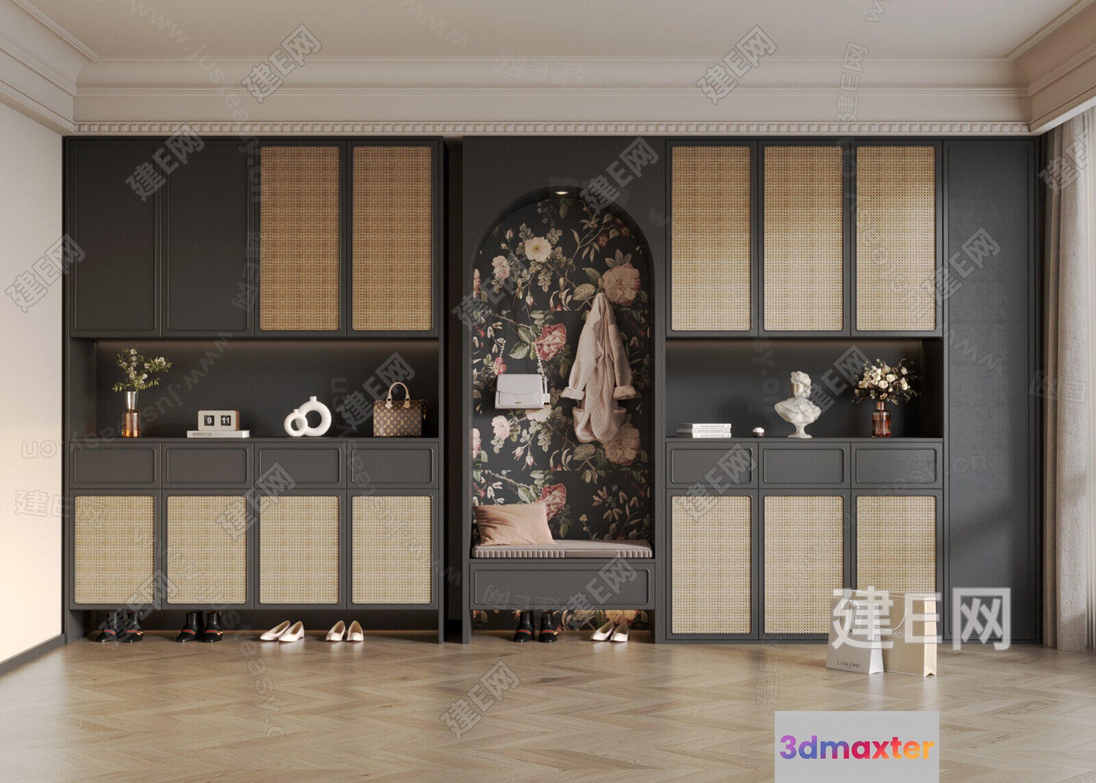 Modern Entryway Cabinet 3D Model - 2687 - VRAY Render