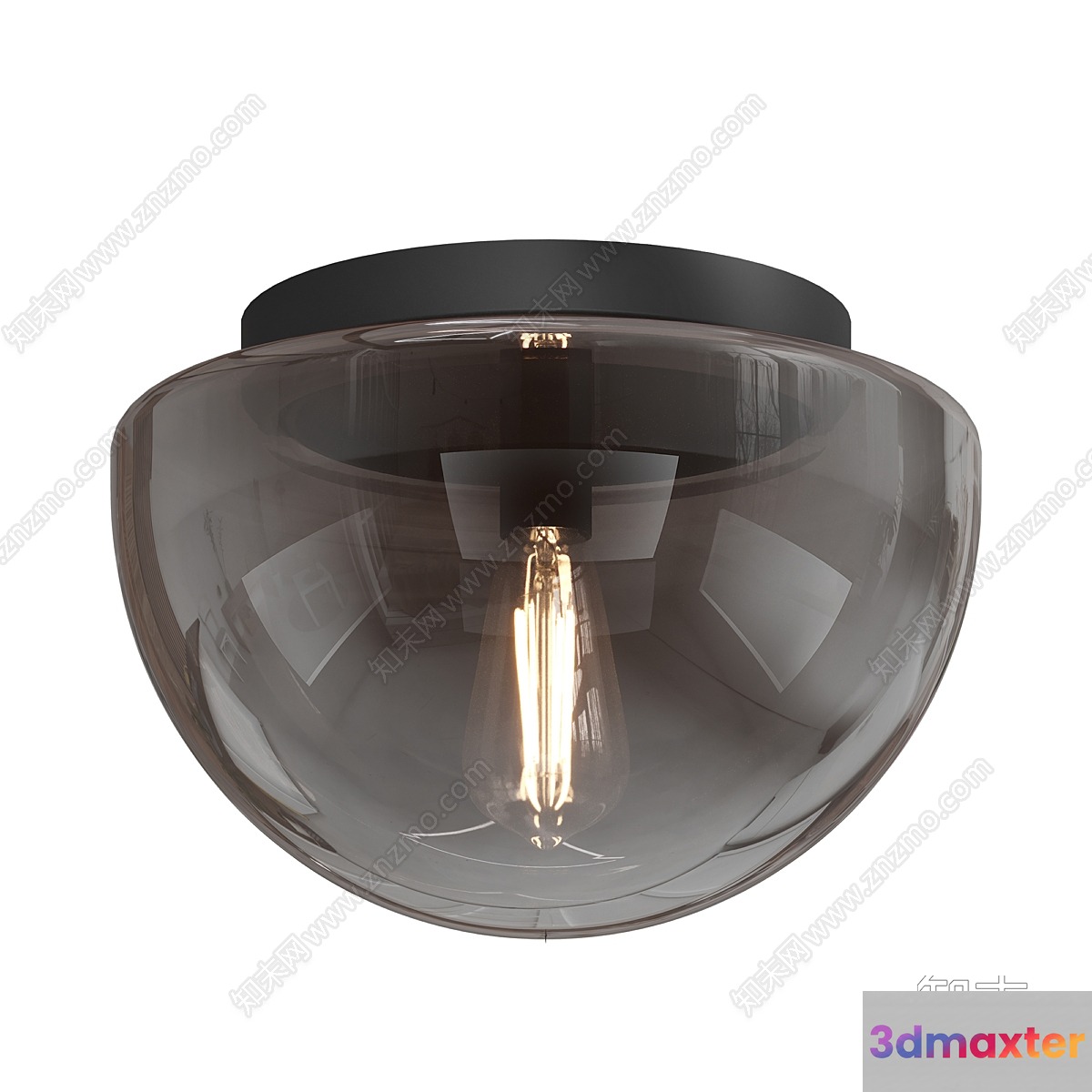 A Light Fixture With A Bulb 3D Model - 20401 - VRAY Render