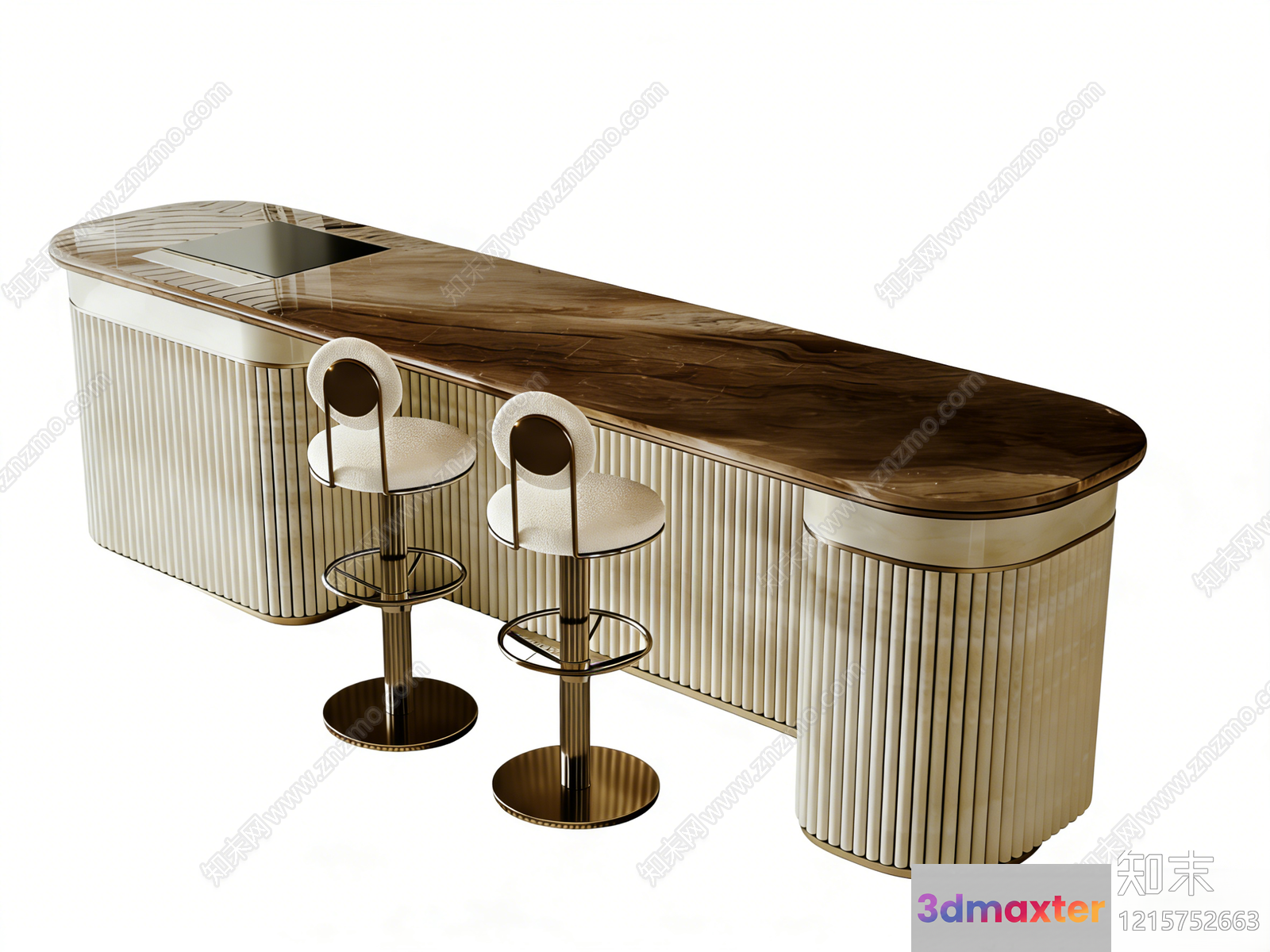 Modern Bar Set 3D Model - 12583 - VRAY Render
