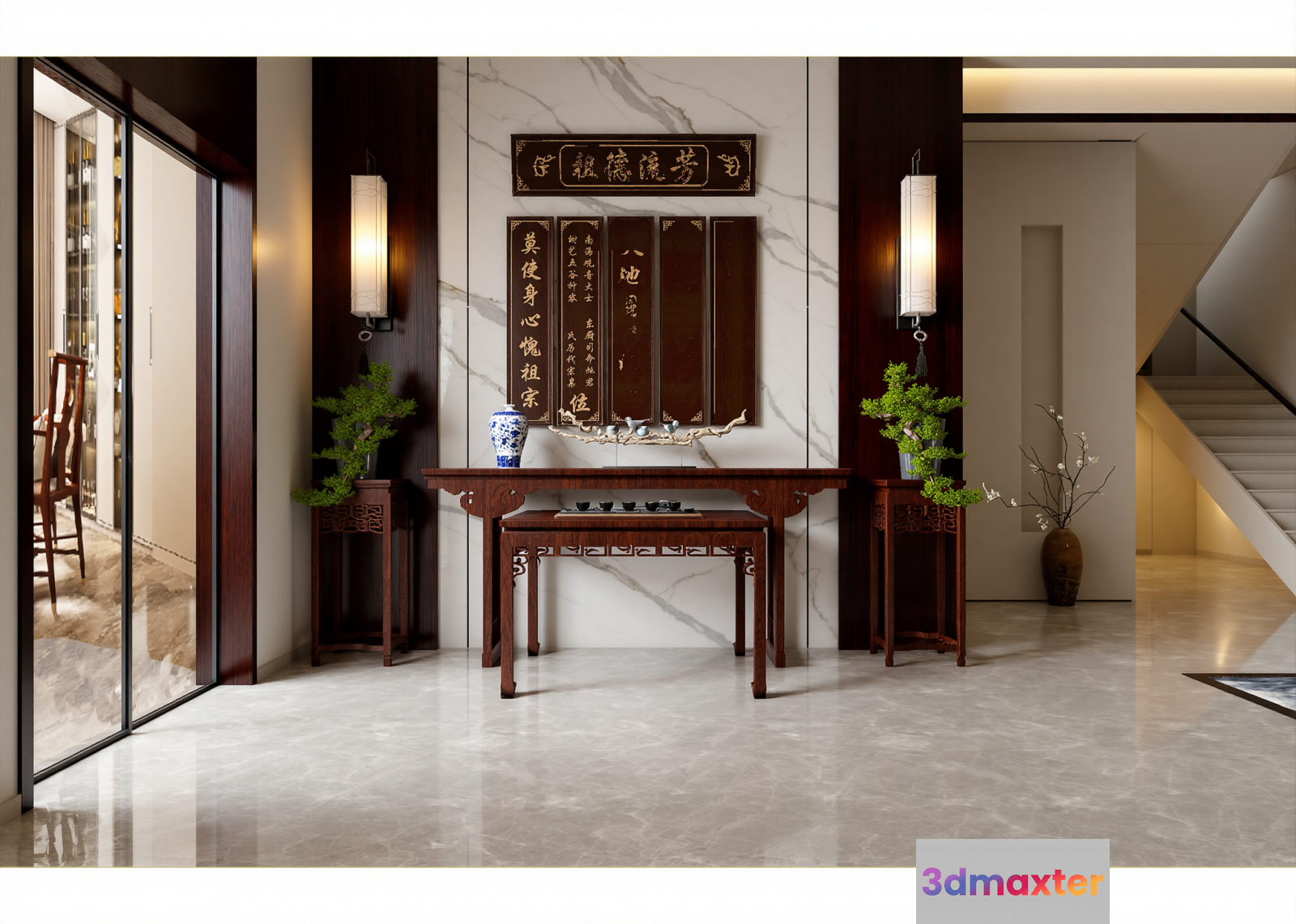 Traditional Chinese Decor 3D Model - 7192 - VRAY Render