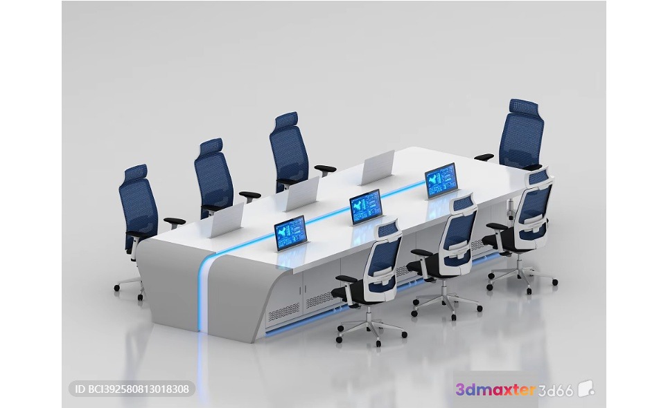 Modern Office Furniture 3D Model - 7629 - VRAY Render
