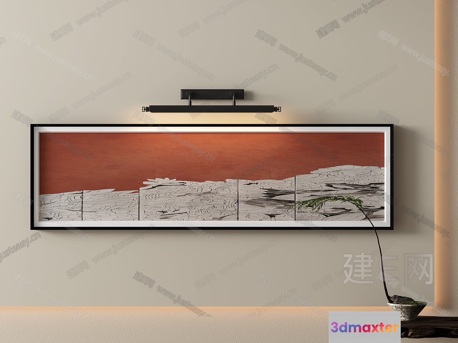 Modern Wall Art 3D Model - 2214 - VRAY Render