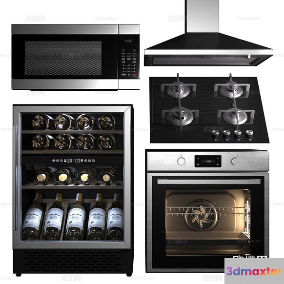 Modern Kitchen Appliances 3D Model - 5358 - VRAY Render