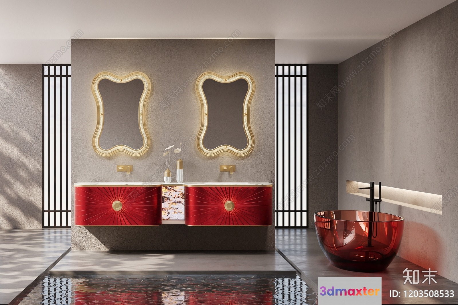 A Modern Bathroom 3D Model - 5249 - CORONA Render