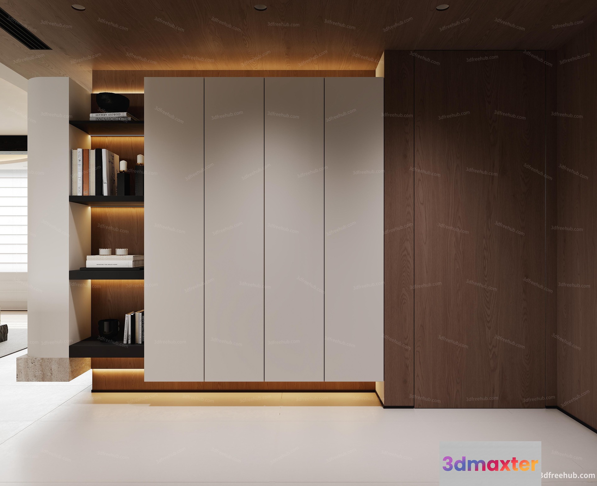 Modern Storage Unit 3D Model - 5861 - VRAY Render
