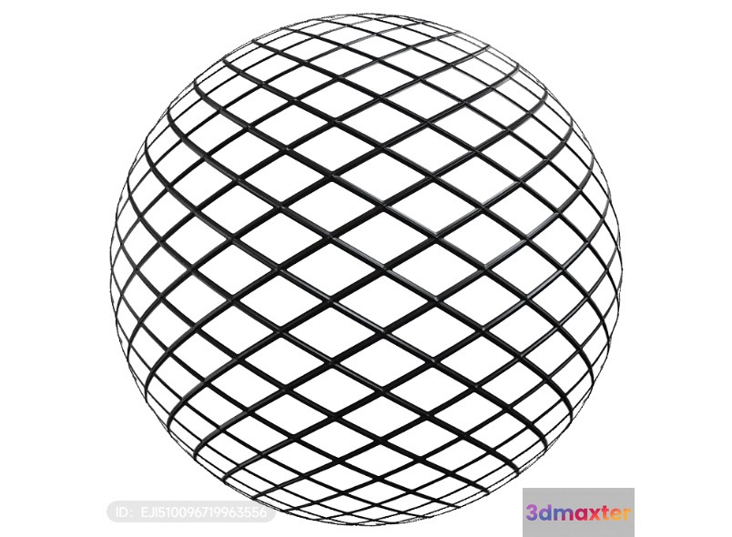 A Wire Mesh Sphere 3D Model - 1435 - VRAY Render