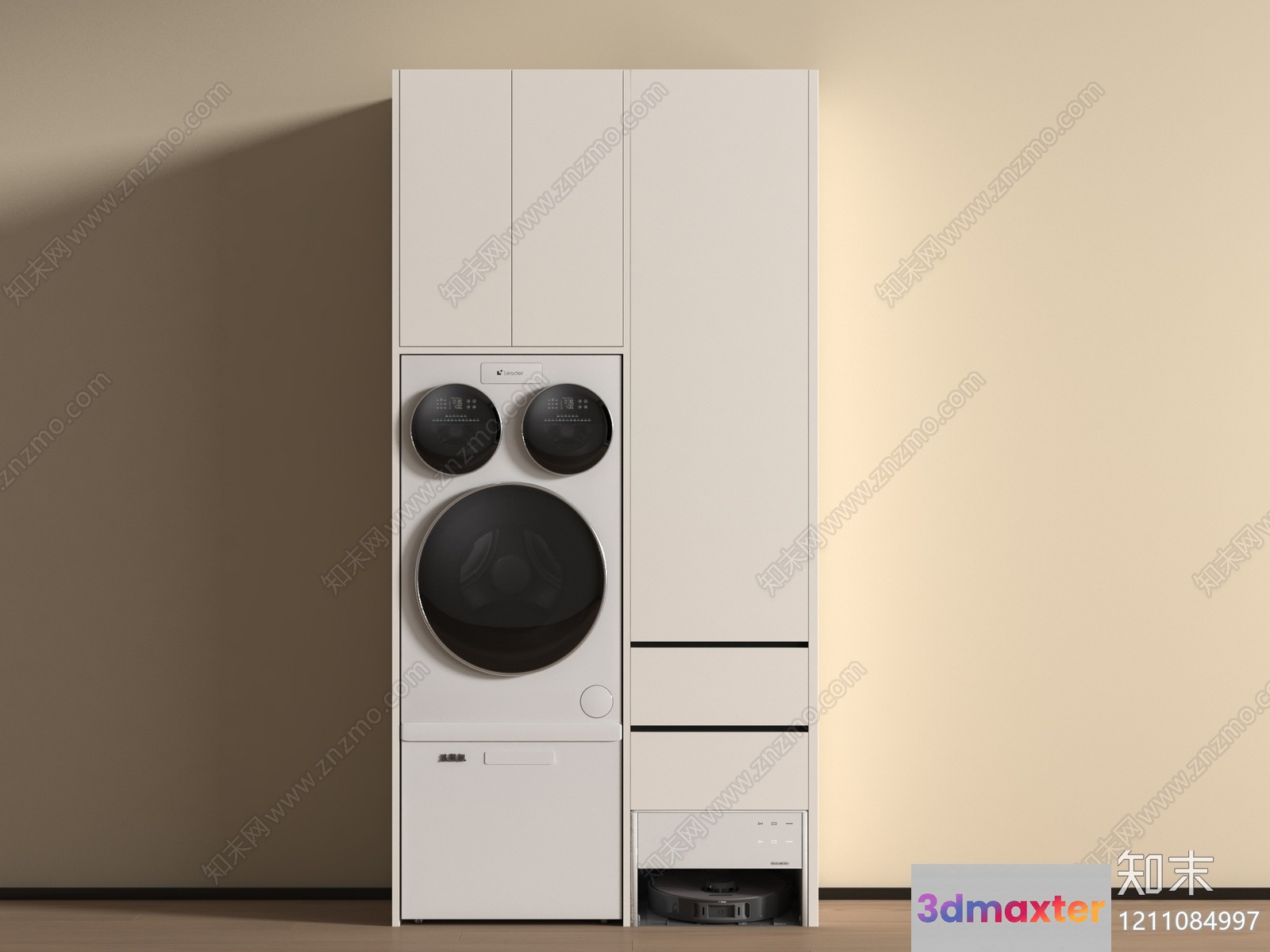 Modern Washing Machine 3D Model - 2547 - VRAY Render