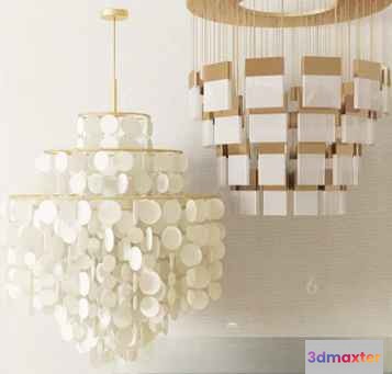 Gold Light Fixture 3D Model - 2192 - VRAY Render
