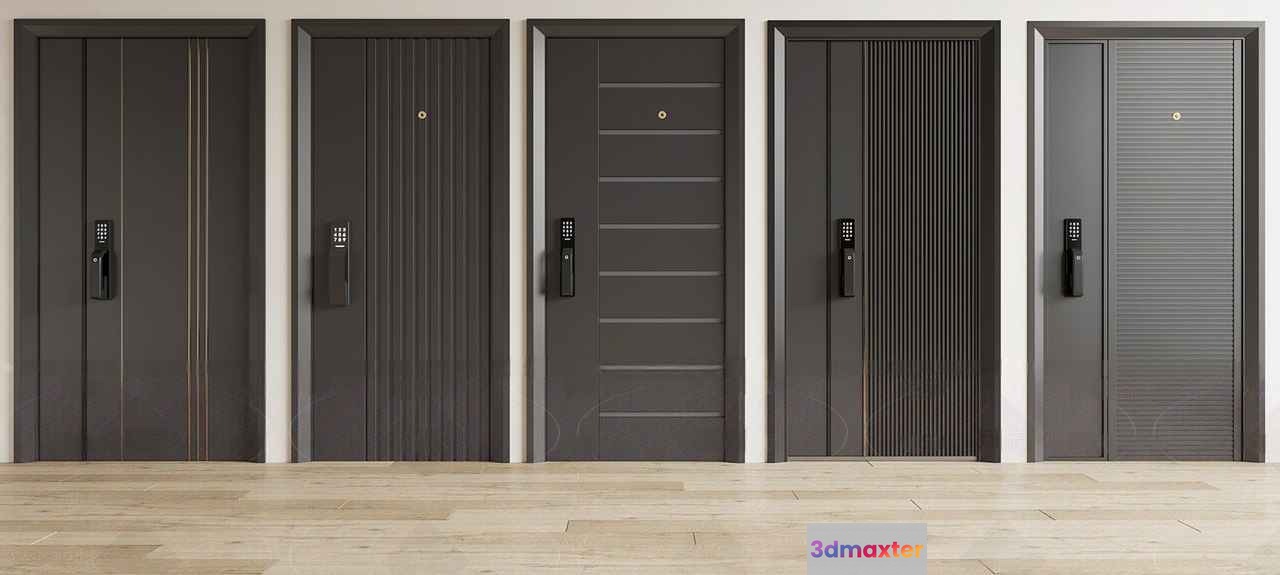 Gray Elevator Doors 3D Model - 9825 - VRAY Render