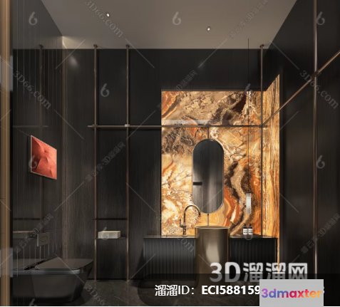 Modern Bathroom Design 3D Model - 12009 - CORONA Render