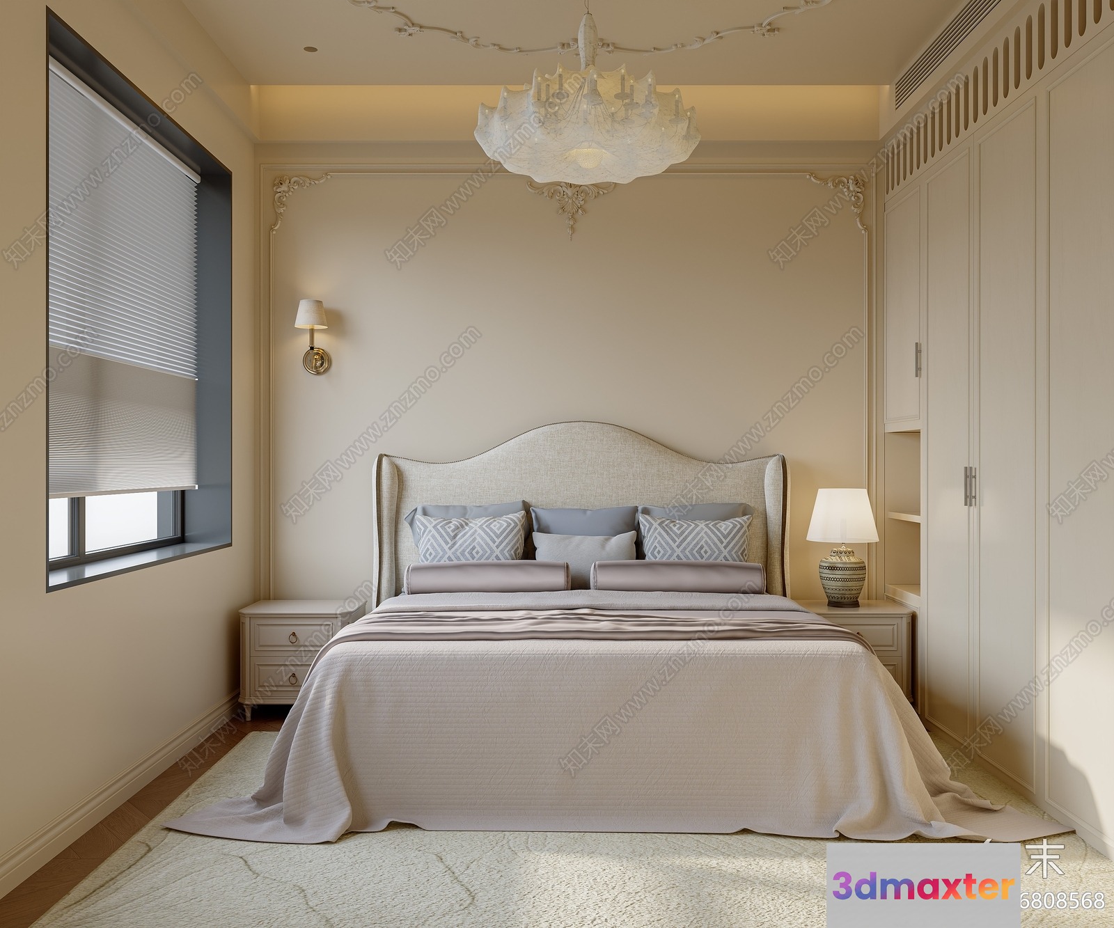 Cozy Bedroom 3D Model - 15284 - VRAY Render