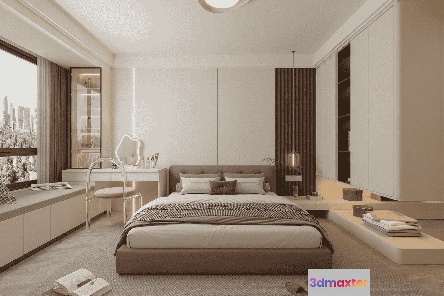 Modern Bedroom 3D Model - 14859 - VRAY Render