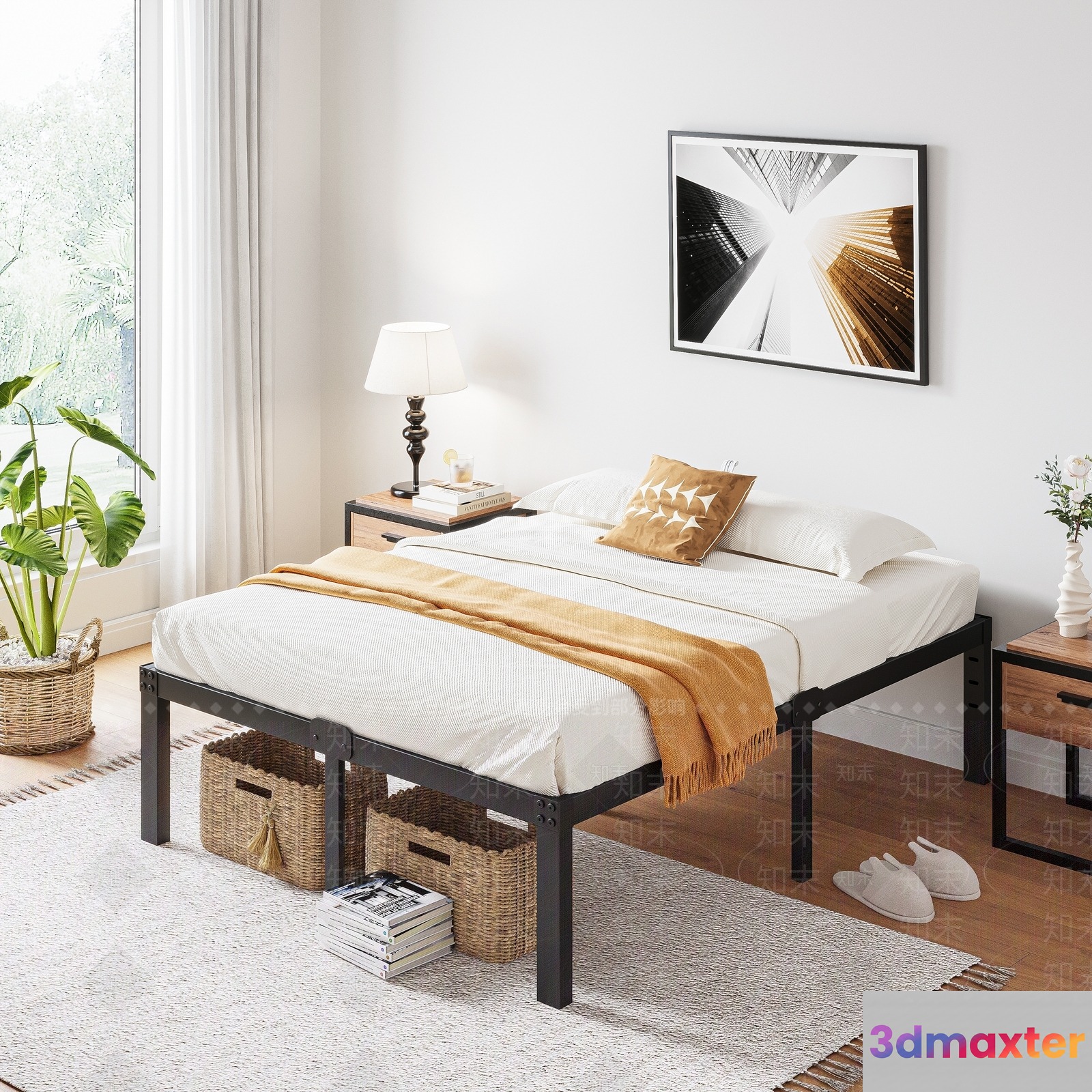 Cozy Modern Bedroom 3D Model - 18138 - VRAY Render
