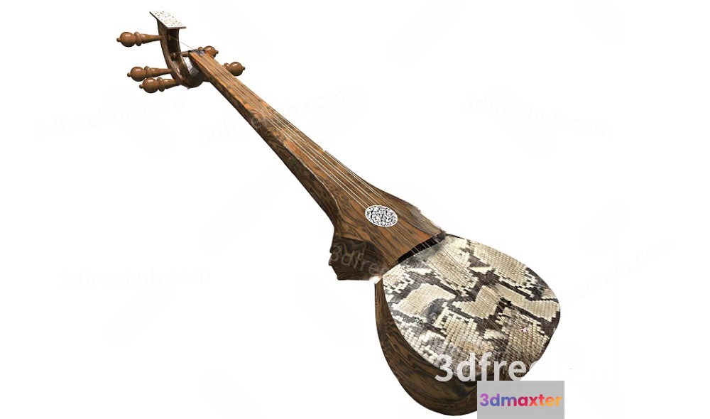 A Traditional Stringed Instrument 3D Model - 19258 - VRAY Render