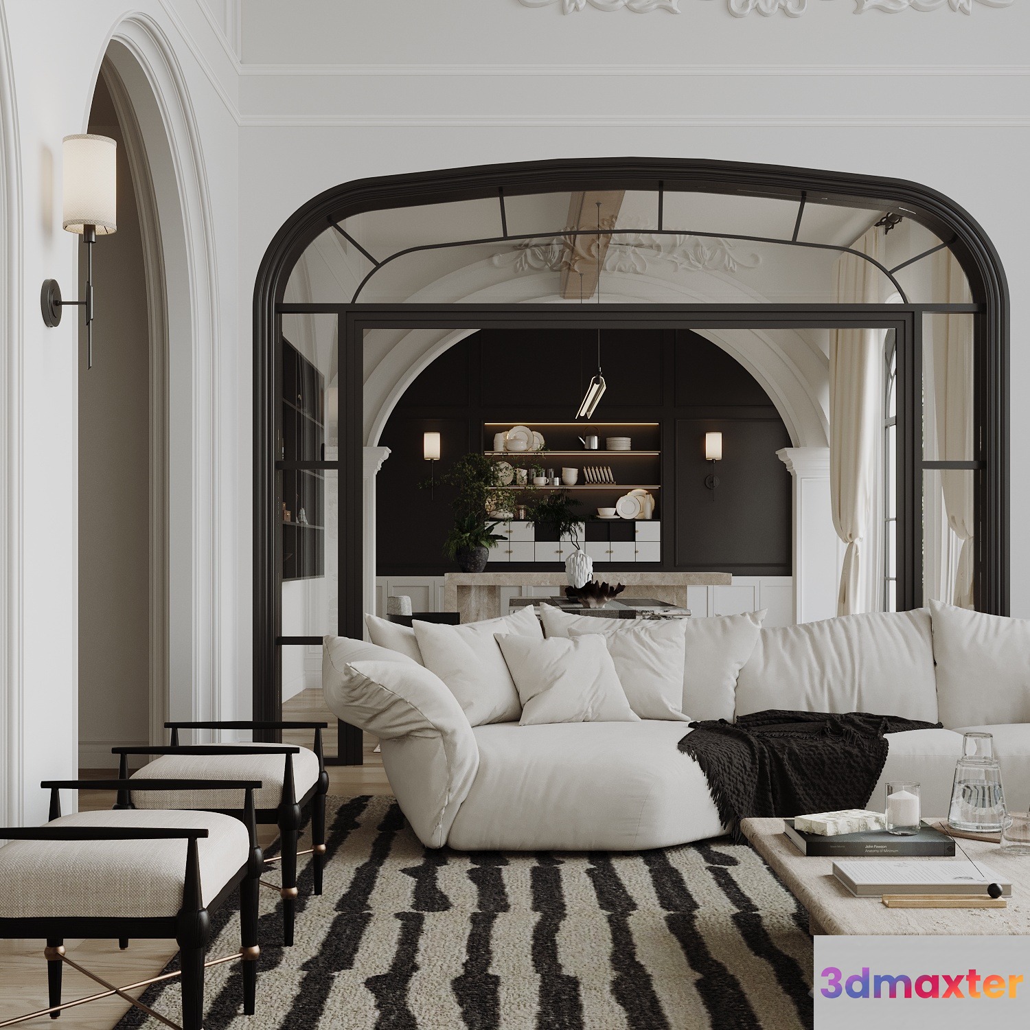 Modern Living Room 3D Model - 8716 - CORONA Render