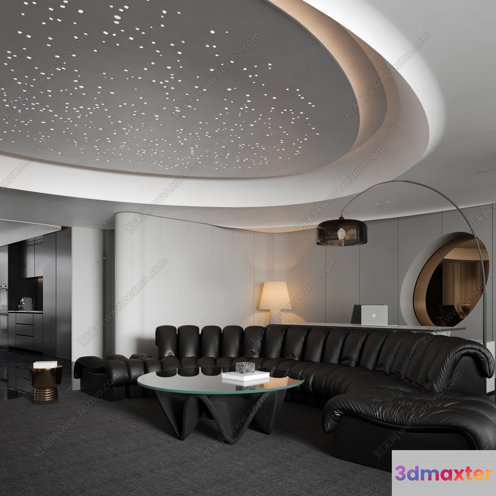 Modern Living Room 3D Model - 23368 - CORONA Render
