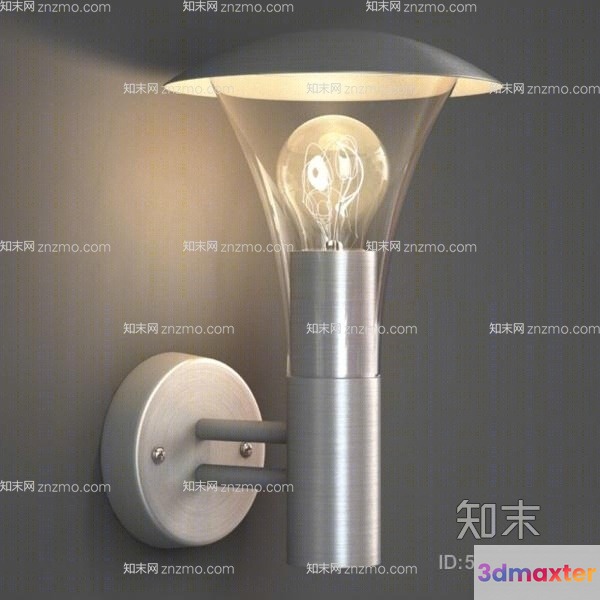 Gold Light Fixture 3D Model - 16109 - VRAY Render