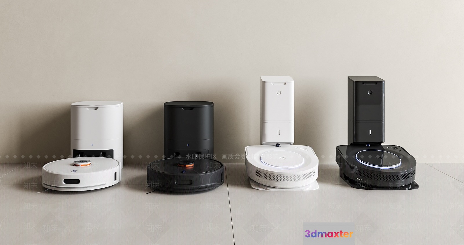 Modern Robot Vacuums 3D Model - 15219 - VRAY Render