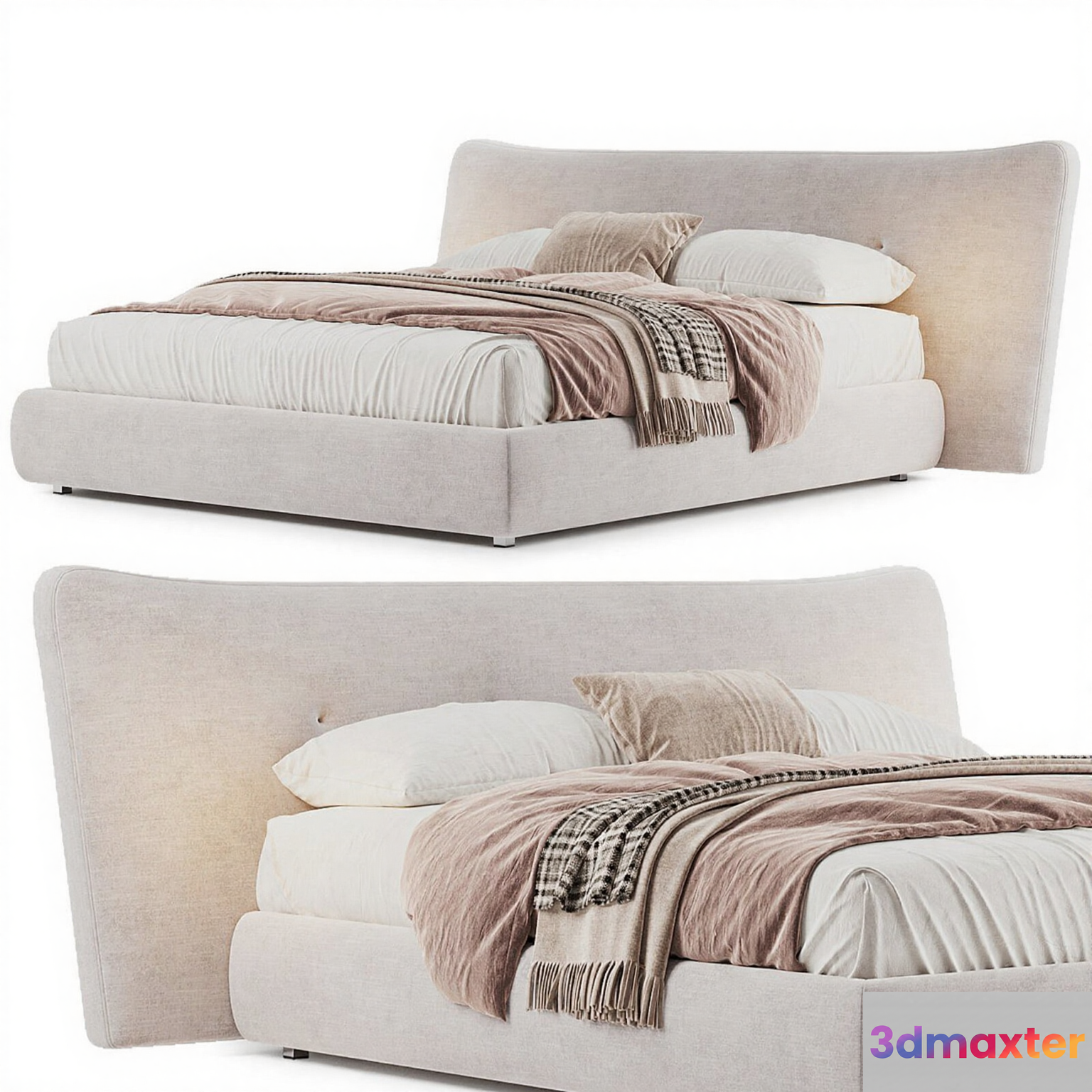 Modern Bed Frame 3D Model - 7955 - CORONA Render