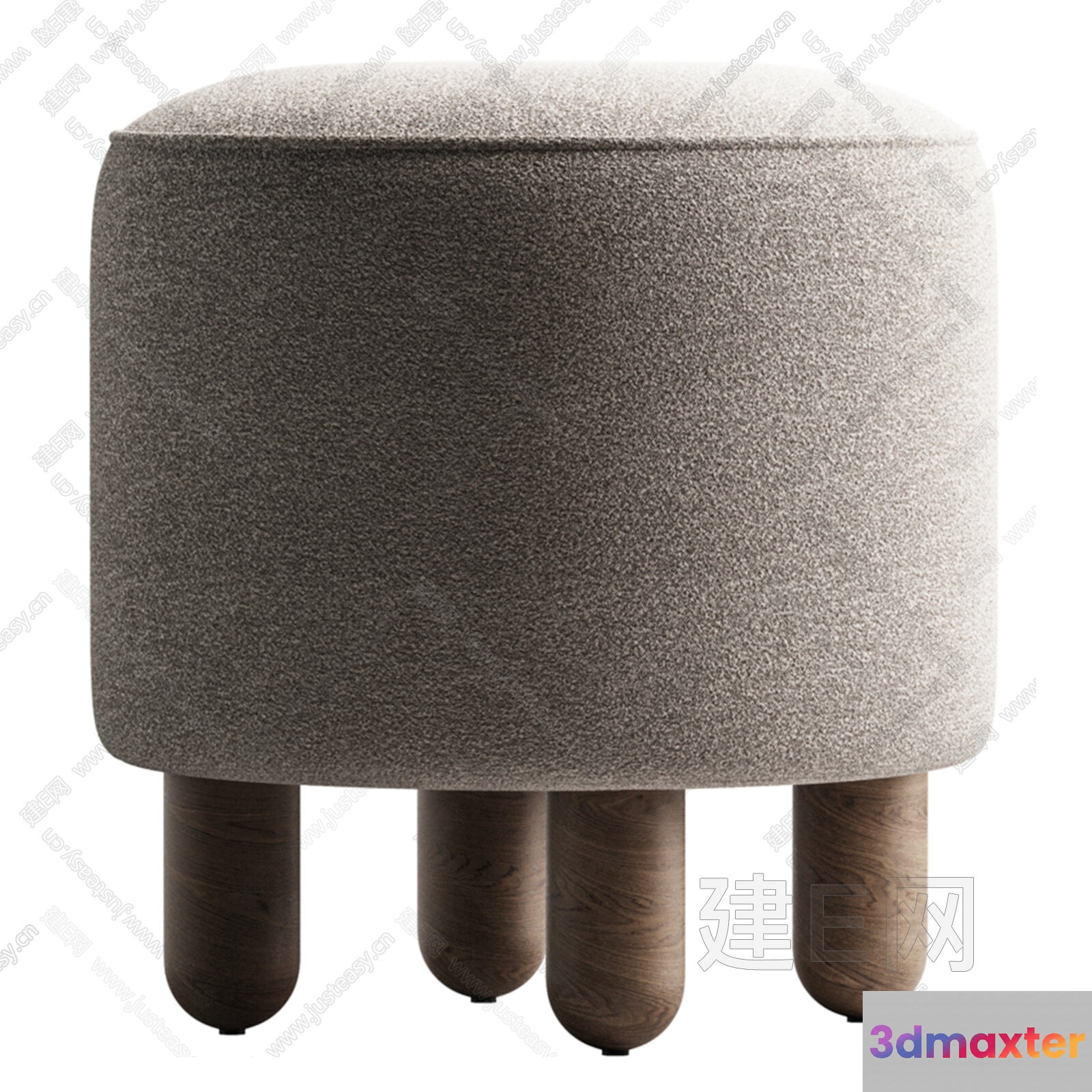 Modern Minimalist Stool 3D Model - 10840 - VRAY Render
