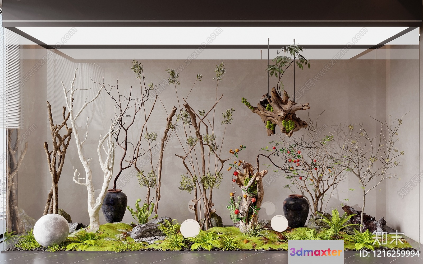 Modern Indoor Garden 3D Model - 13777 - VRAY Render