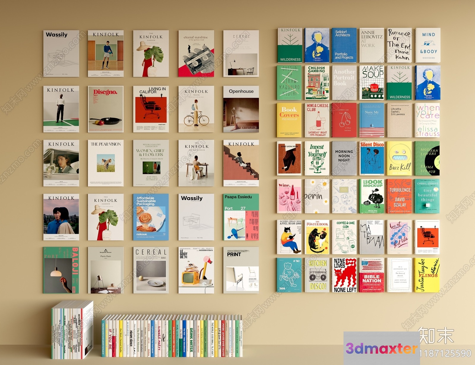 A Bookshelf 3D Model - 7366 - CORONA Render