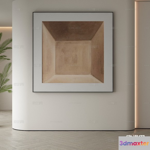 Modern Minimalist Wall Art 3D Model - 1232 - VRAY Render