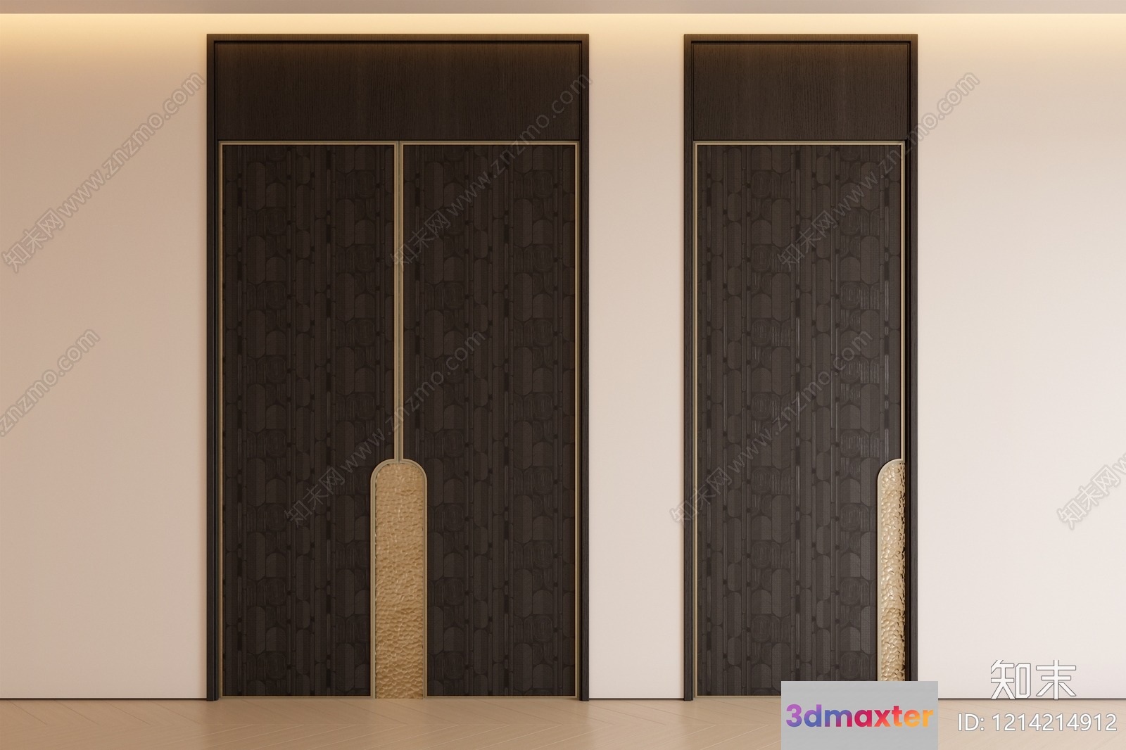 Modern Elevator Doors 3D Model - 17765 - VRAY Render