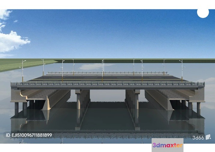 A 3D Bridge Model 3D Model - 6986 - VRAY Render