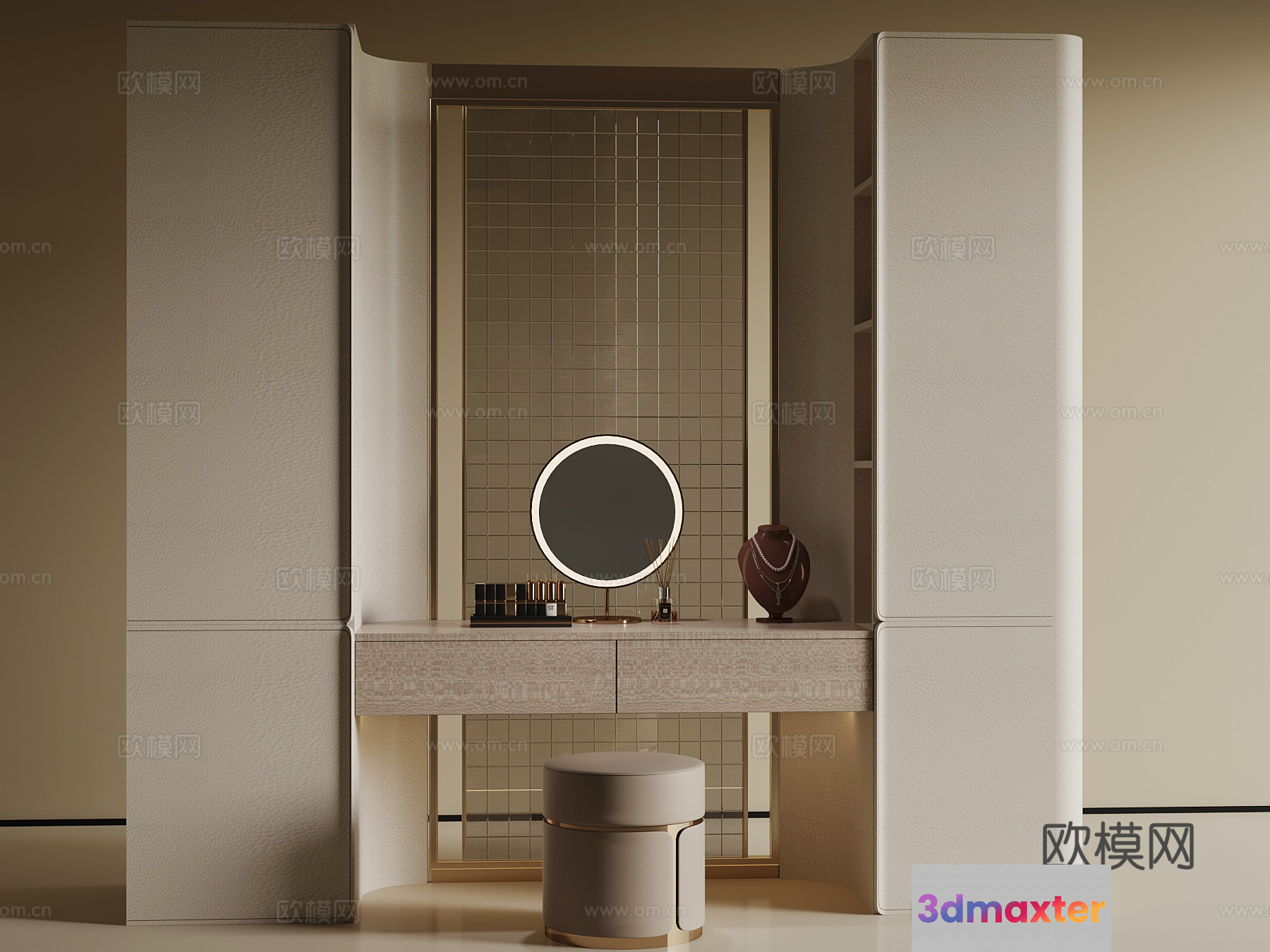 Modern Vanity Dresser 3D Model - 13339 - VRAY Render