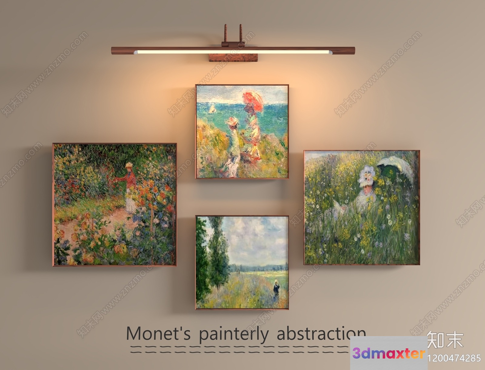 Four Framed Paintings 3D Model - 13976 - VRAY Render