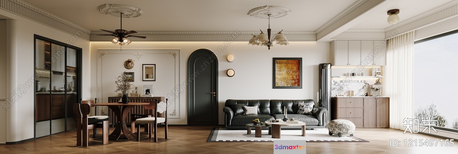 Modern Living Room 3D Model - 15350 - VRAY Render
