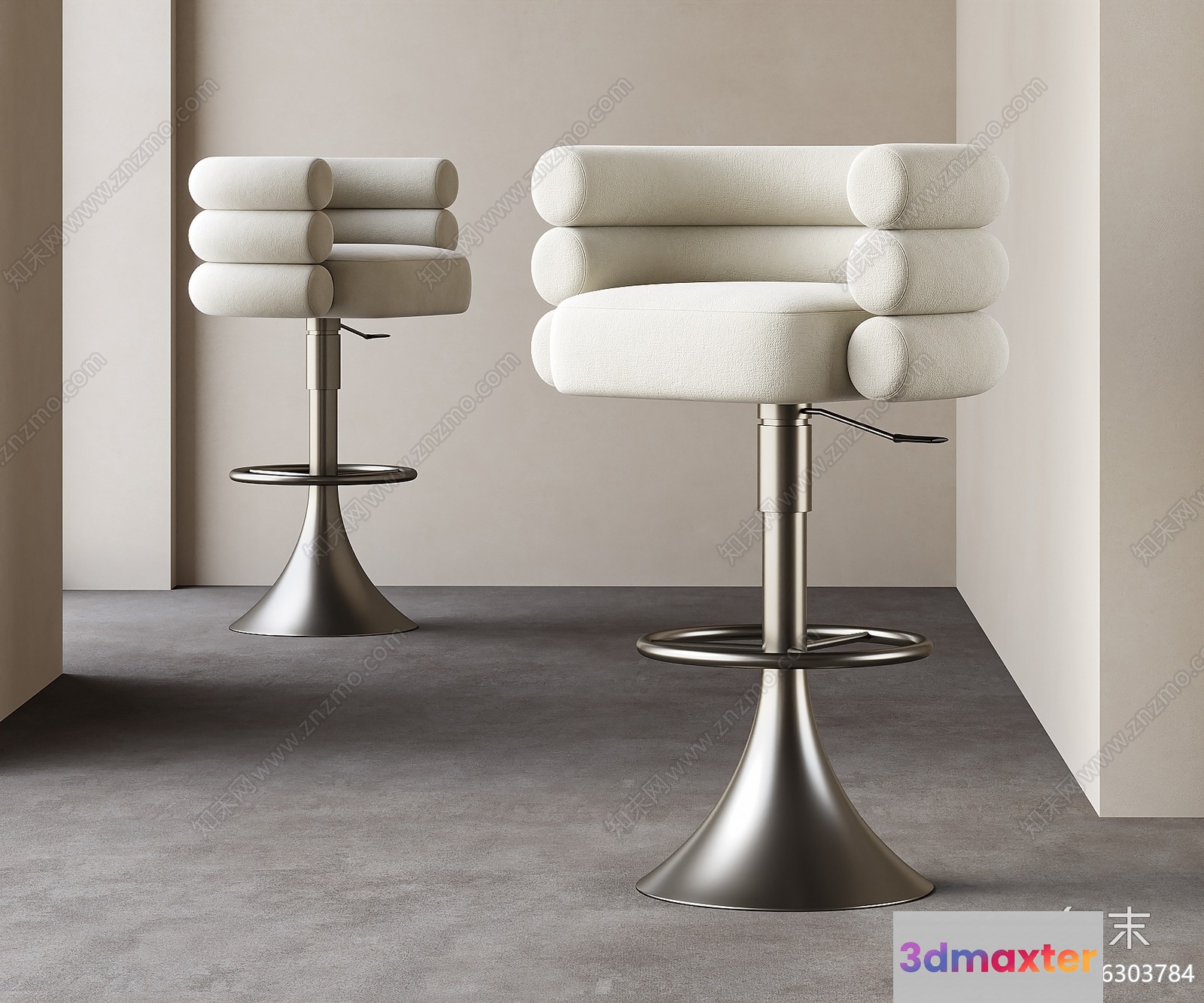Modern Bar Stools 3D Model - 14168 - VRAY Render