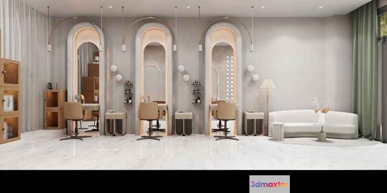 Modern Salon 3D Model - 5676 - VRAY Render